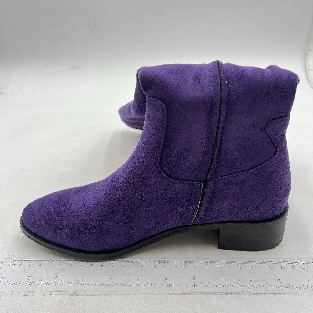 Elegant Purple Heeled Boots